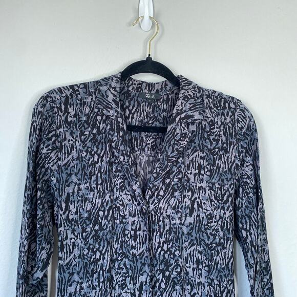 RAILS Beatrice Midi Dress Charcoal Abstract Animal Print Size Small Gray - Picture 4 of 10